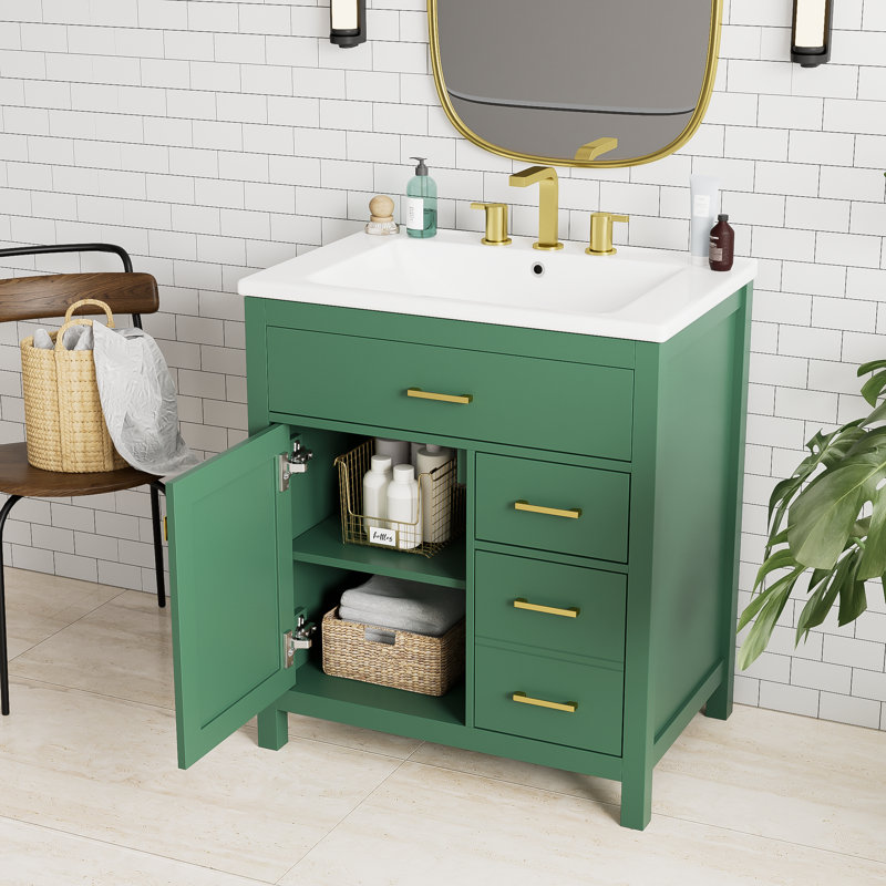 Base de meuble-lavabo simple 30,00 po seulement, Vert