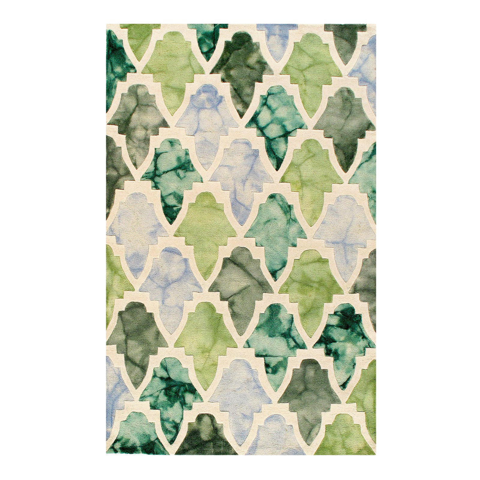 Graven Rugs Brayden Studio® Graven Handmade Tufted Wool Green Area Rug | Wayfair