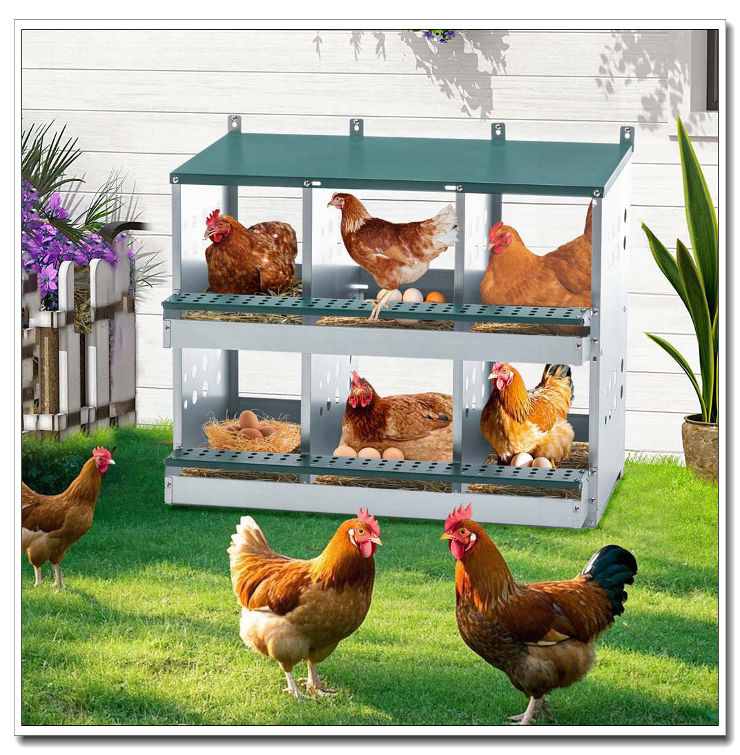 Tucker Murphy Pet™ 6 Compartments Chicken Nesting Box for Laying Eggs ...