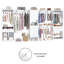 69"-145" W Wooden Closet System With Doors And Drawers(Adjustable Width)