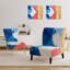 Fauteuil de chambre moderne rembourré en velours Brechta Vibrant Curve Design II-88109585