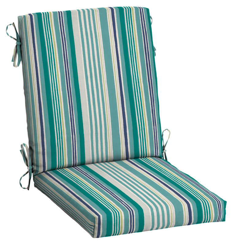 ARDEN Outdoor Lounge Chair 3.5" Cushion, 3.5" H x 20" W x 20" D, Green/Yellow/Blue