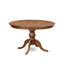 L'ensemble de table de salle à manger 5 pièces comprend une table de salle à manger de style Mid-Century et 4 chaises de salle à manger en lin gris avec dossier haut, noyer antique-587220955