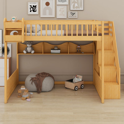 Contemporary Loft Bed Solution With Integrated Staircase Wardrobe