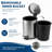 5L/1.3 gal Round Trash Can, Bathroom Wastebasket with Soft-Close Lid | Step Foot Pedal, Removable Inner Bucket, Brushed Stainless Steel, for Office, Bedroom, Toilet, Live Room, Silver