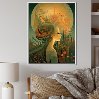 «Goddess Dreams In Retro Colors - Fashion Woman», impressions d'art mural