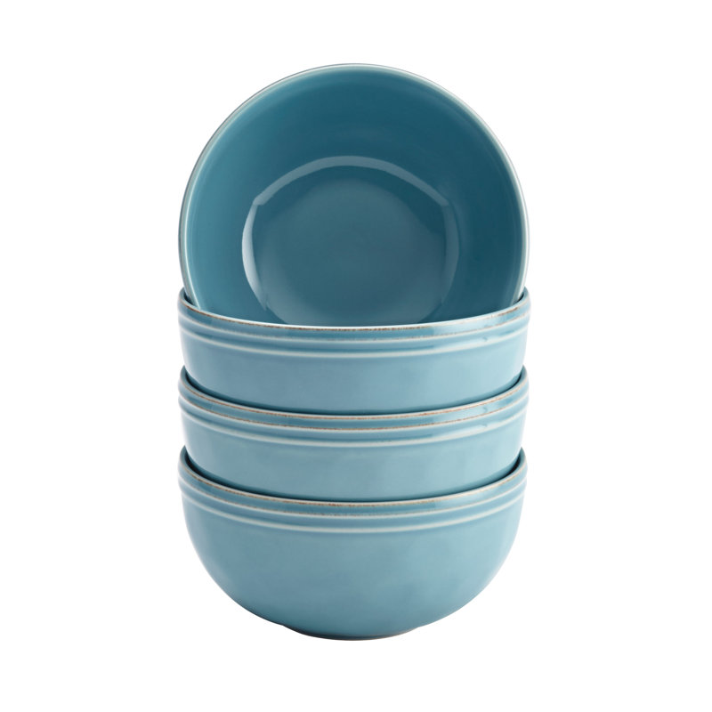 Agave Blue Ceramic 16-Piece Dinnerware Set