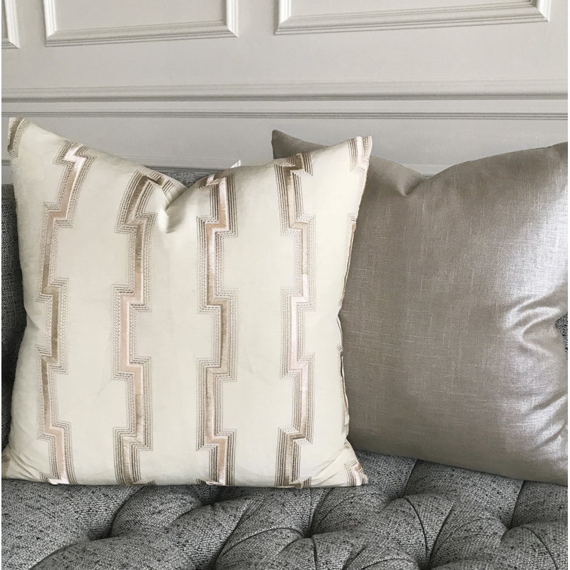 Boutique Linen Square Pillow Cover & Insert, Faux Down