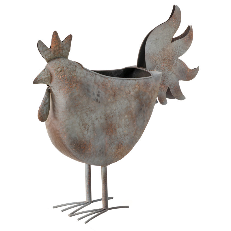 Baleria Metal Rooster Planter