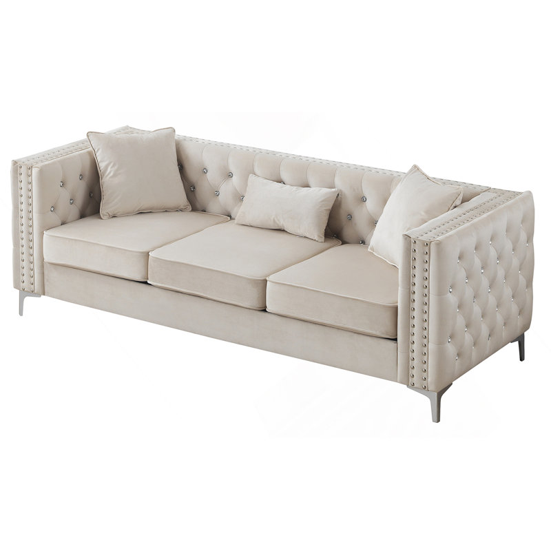Canapé rembourré Glory Furniture Paige, Ivoire ivoire