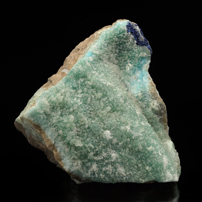 Green Aragonite With Azurite // 6.67 Lb