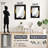 Golden Droplets On Black - Geometric Decorative Wall Mirror, Black Mirror, Printed Metal Art-1062980601