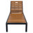 Adjustable Patio Chaise Lounges, Acacia Wood Steel Modern Poolside Chair