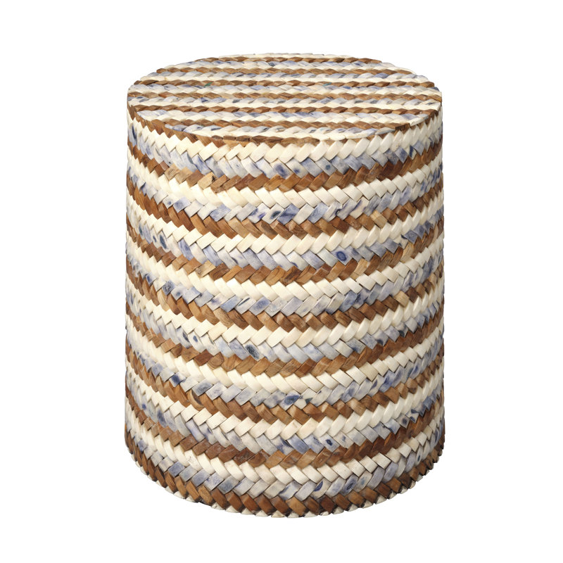 Interwoven Wood & Buffalo Bone Side Table