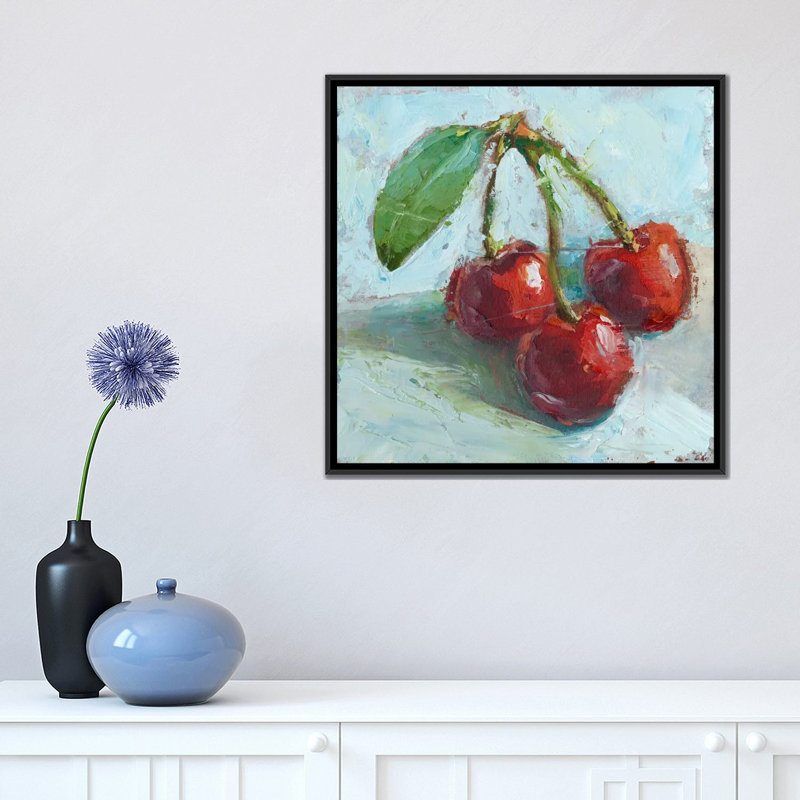 «Impressionist Fruit Study IV», reproduction sur toile, Pas de tapis, H 18 po x l 18 po x P 1,5 po, Toile avec cadre noir