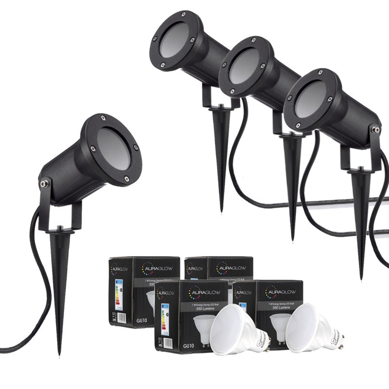 Gammons Black Metal Metal Pathway Light Pack