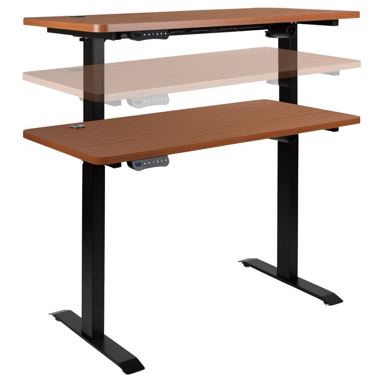 Creativity Electric Height Adjustable Standing Desk Light Brown - Serta