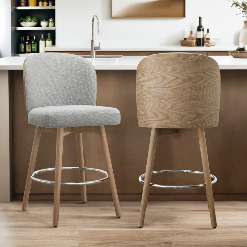 Tabourets de bar pivotants, Gris