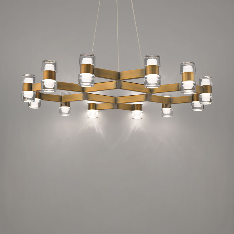Dashe Dimmable LED Chandelier, Aged Brass