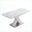 Table de salle à manger moderne carrée en marbre blanc, extensible, compacte, en bois aggloméré et en métal