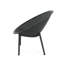 2 chaises d'appoint - Design moderne, météo, P 30,51 po x H 32,64 po, noir moderne, l 25,98 po