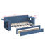 Grand lit de jour avec bureau amovible - Comprend des tiroirs de rangement et une table d'appoint hydraulique-1021860827-1021860831