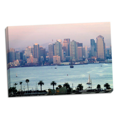 « san diego coucher de soleil ii », reproduction de photo sur toile tendue