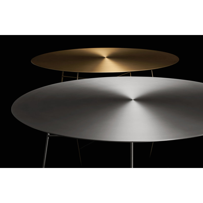 Bassa Coffee Table, Brushed Stainless Steel