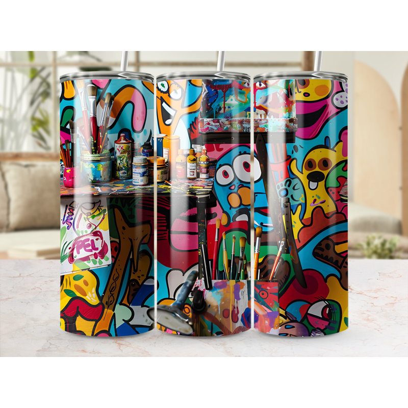 Choose Handmade Tumblers 591ml Vacuum Insulated Stainless Steel (18/8) Travel Tumbler with Straw