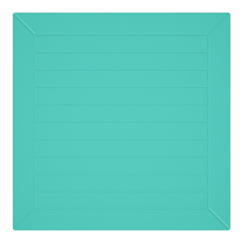 31.5" Outdoor Square Dining Table, Turquoise