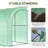 Lean To Greenhouse, Walk-In Green House, Plant Nursery With 2 Roll-Up Doors And Windows, PE Cover And 3 Wire Shelves-115824178-115824176