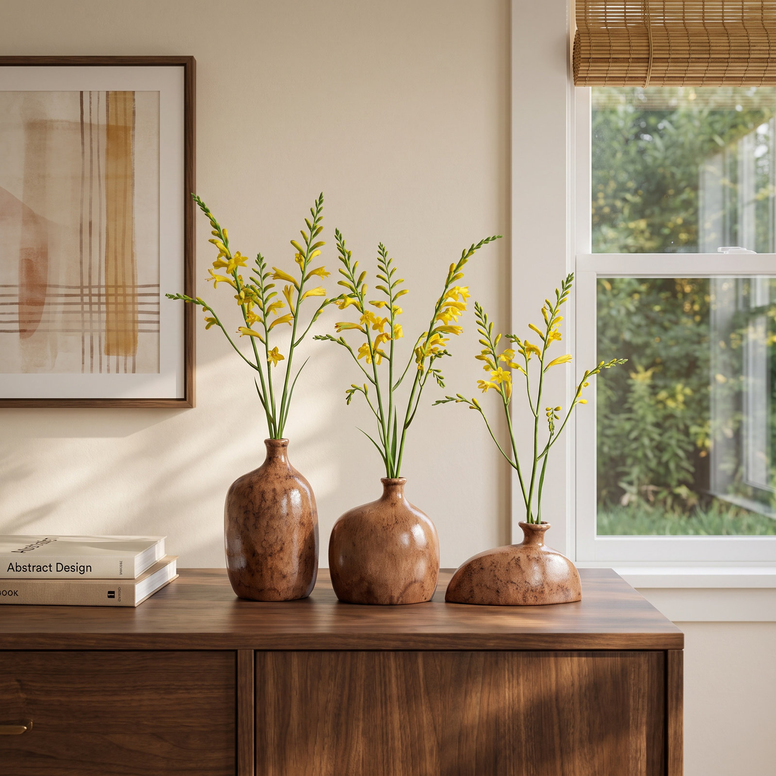 Kielo Ceramic Table Vase, Brown