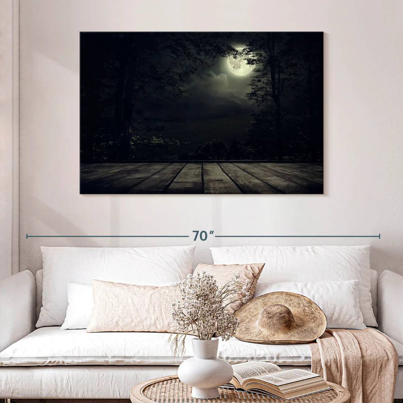 Marvelous Full Moon, 32" H x 48" W
