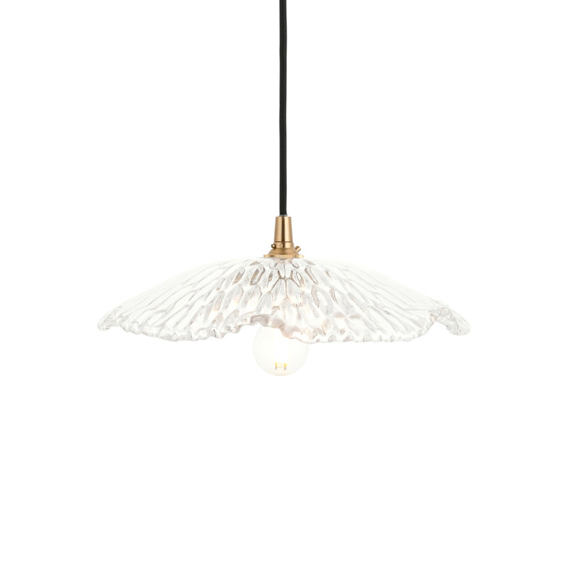 1 - Light Brushed Brass Pendant, Black
