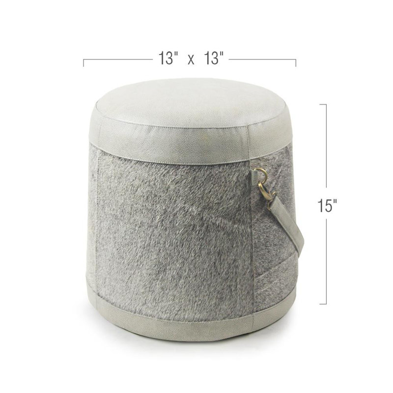 Leather Pouf