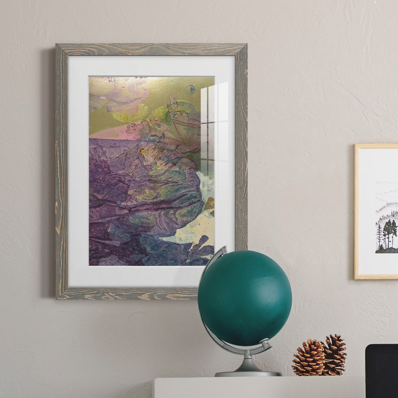 Paysage encadré de qualité supérieure de Monet mat prêt à accrocher, H 44 po x l 31 po x P 1 po, gris