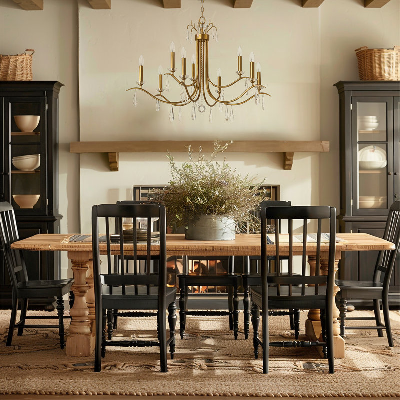 Lavi 9 Light Antique Gold Chandelier