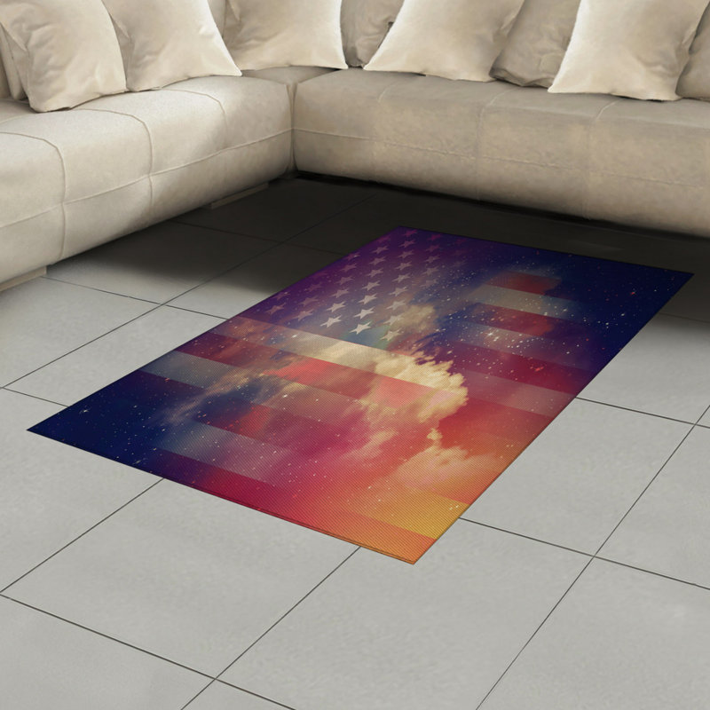 Outer Space High Density Long Fiber Poly Threads Decorative Area Rug Carpet, Rectangle 4' x 5'8"