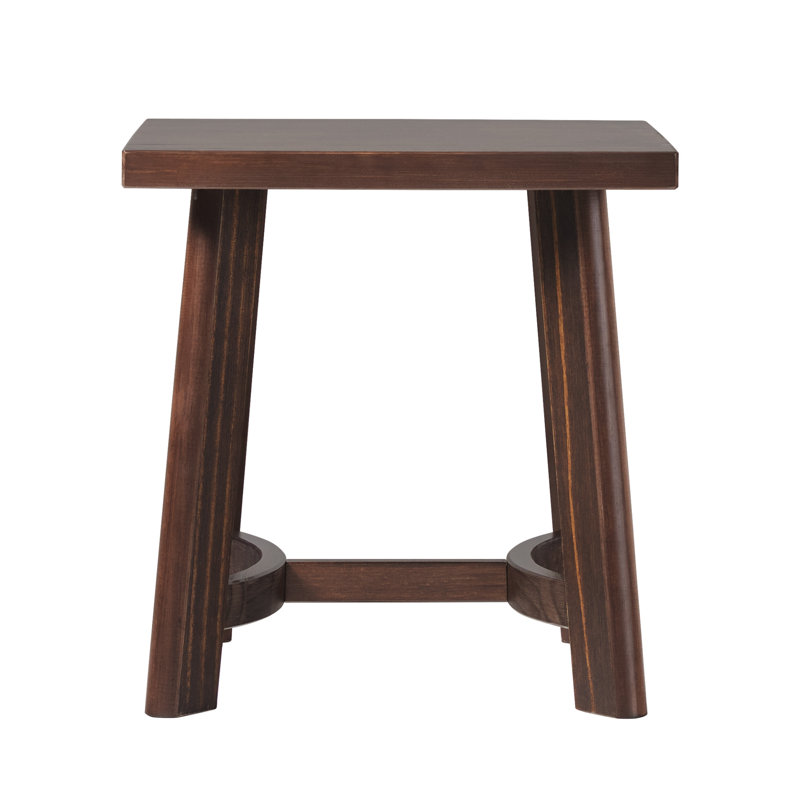  Table d'appoint carrée en bois massif rustique Modern Farmhouse , Espresso