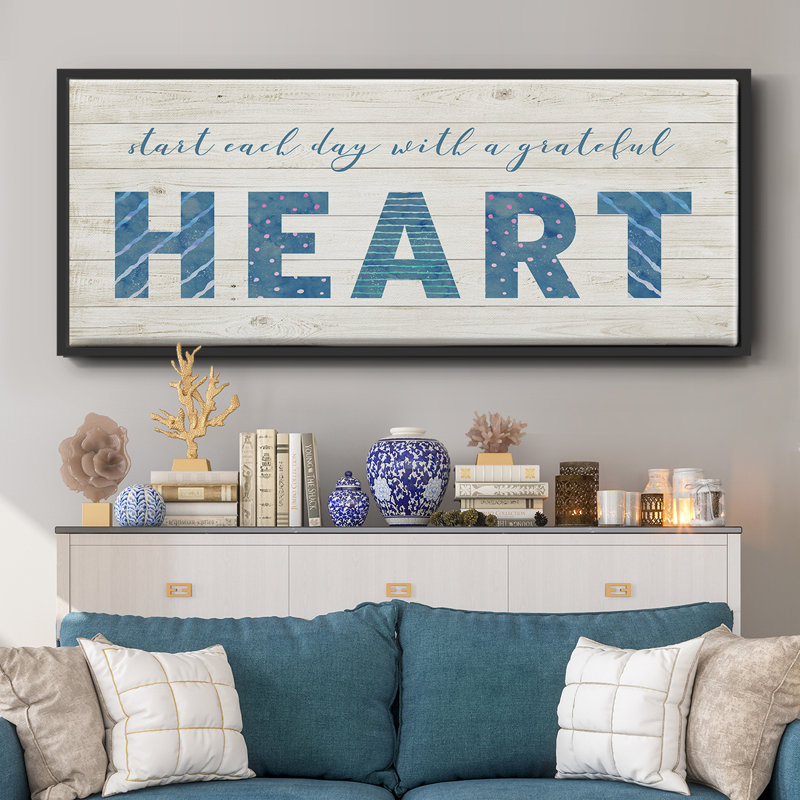 Grateful Heart- Framed Canvas