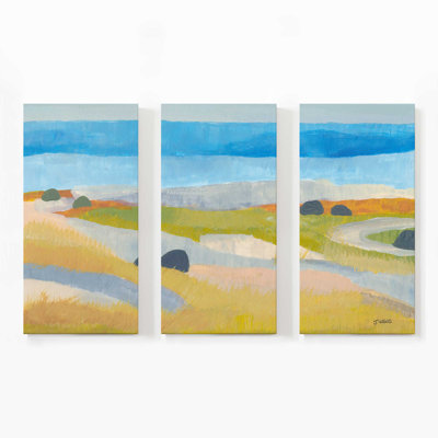 Icelandic Meadow Whimsy | 3 Panel Split Large Canvas Print