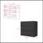 Commode Maldus, trois tiroirs, finition wengé noir-1840439694
