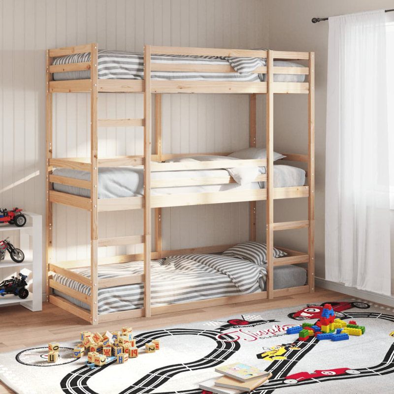Cartwell Bunk Bed with Trundle Included, Natural, 80 x 200 cm