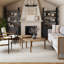 Bibliothèque à 3 niveaux avec base d'armoire et structure en bois massif (ensemble de 2 pièces)-1217322985