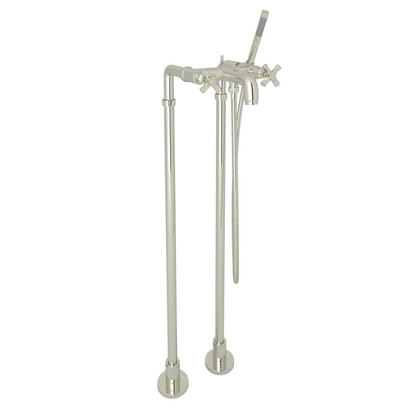 San Giovanni™ Floor Mounted Tub Filler, Polished Nickel, Level