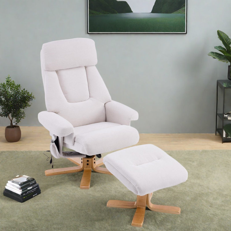 Chaises d'appoint chauffantes chauffantes, fauteuil inclinable pivotant en bois moderne pour la maison