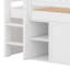 Lit mezzanine avec armoire de rangement et tableau noir-748382432