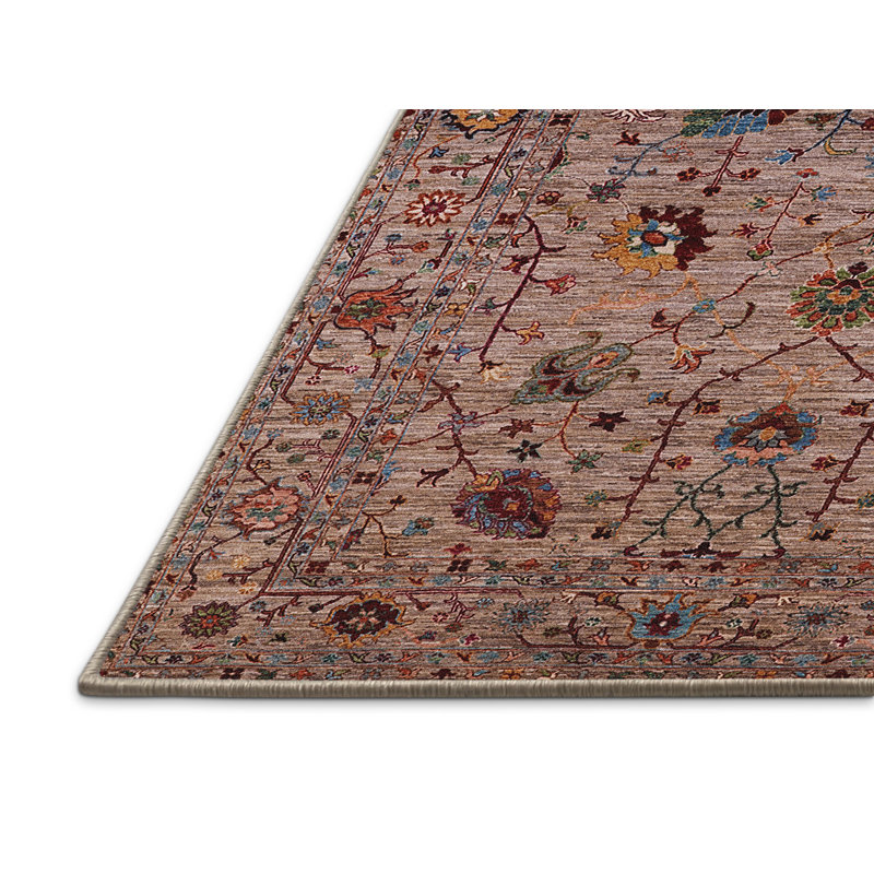 Tapis brun à motif oriental, Rectangle 8 pi x 10 pi