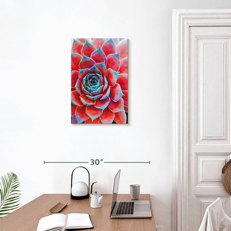 Harnek Crimson Succulents, 24" H x 16" W