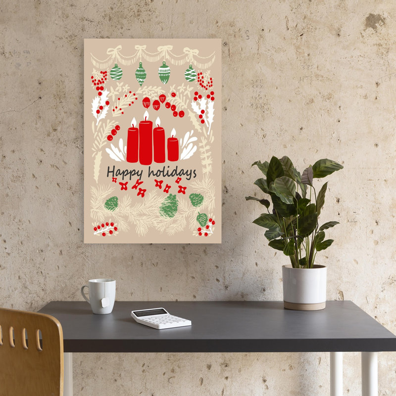 Joyeuses fêtes Evergreen, 18" H x 12" W